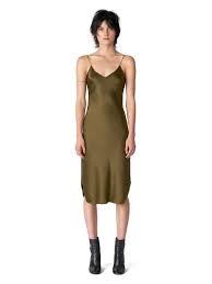 Nili Lotan Nili Lotan Olive Short Cami Silk Slip Dress Slip Dress Silk Slip Dress Olive Shorts