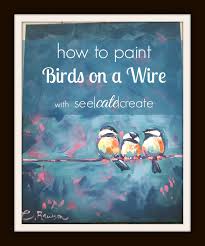 Birds On A Wire Painting Tutorial Birds On A Wire Painting Tutorial Painting Tutorial Abstract Art Painting Painting Crafts