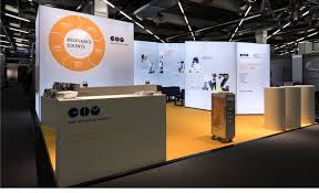Transformed here, impacting the digital transformation of the world. Gim Messestand Interior Design Adda