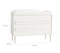 I made this 6 drawer tall dresser with simple pocket hole joinery and materials from the home center. Gemini 6 Drawer Dresser Topper Modern Changing Table Pottery Barn Kids