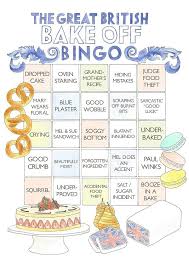 The Great British Bake Off Bingo Card Or Drinking Game Great British Bake Off British Bake Off Great British