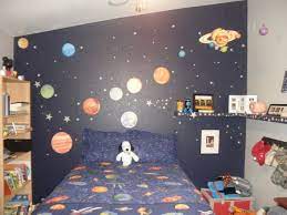 35 Cozy Outer Space Bedroom Ideas The Urban Interior Baby Girl Room Decor Baby Room Wall Decor Space Themed Bedroom