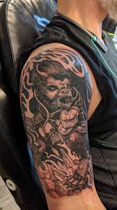 Midtown kansas city tattoo shop is a friendly, clean open space with an art gallery in the heart of towereast district. Sun Wukong Escaping Laozi S Furnace By Tyler Moody Surreal Tattoo Studio In Kansas City Mo Tattoo Lover Family