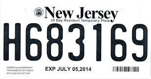 Video of the day the dealership can sell you the tags and provide you with the paperwork you'll need to get permanent tags, but taking that extra step is on you. File New Jersey 2014 Temporary License Plate F Jpg Wikipedia