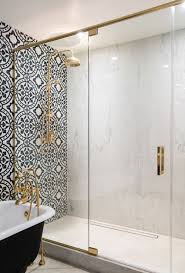 Black And White Shower Ideas 1930s Spanish Bathroom Revival Remodel Beautiful Black And White Tile In The Shower Space Bathroom Design Bathroom Interior Design Bathroom Interior