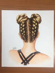 رسم ظفيرة شعر جميلة بالاقلام الخشبية Hair Styles Beauty Hair