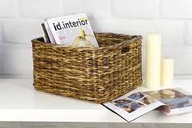 Cleaned vintage woven wicker caddy, utensil organizer, picnic serving caddy, beige wicker basket carrier, sturdy wicker organizer, boho. Wicker Storage Basket For Shelf Closet Organizer With Label Etsy Wicker Baskets Storage Baskets For Shelves Storage Baskets