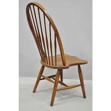 (springfield) mid century bamboo style windsor chair. Vintage Mid Century Maple Wood Fan Back Colonial Windsor Dining Side Chair Chairish