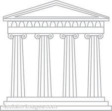 Cartoon Drawings Of Greek Gods Clip Art Of A Greek Temple Temple Grec Art Grecque Antique Dessin Batiment