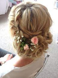 Pretty Braided Bridal Hair With Fresh Flowers Www Beautifulhair4weddings Co Uk Wedding Hair Up Bridal Hair Boho Wedding Hair