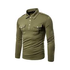 Long sleeve cotton polo shirts for men are a classic for a reason. Shop Now For The Men Polo Shirts Long Sleeve Slim Fit Breathable Shirts With Pockets Army Green S Men S Cotton Ibt Shop