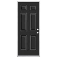 Masonite 32 In X 80 In 6 Panel Left Hand Inswing Painted Steel Prehung Front Exterior Door No Brickmold 19976 The Home Depot In 2021 Exterior Front Doors Exterior Doors Steel Entry Doors