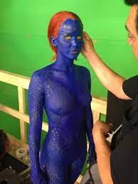 I love the fans and i love the character. Jennifer Lawrence Im Hautengen Mystique Kostum Auf X Men First Class 2 Bild