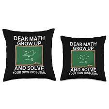 Amazon.com: Dear Math Grow Up Teens Trendy DB Dear Math Grow Up and Solve  Your Own Problems Teens Trendy Throw Pillow, 16x16, Multicolor : Home &  Kitchen