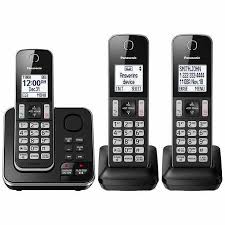 Panasonic Kx Tg163k Cordless 3 Handset Landline Telephone W Answering Machine 7426821447283 Ebay Cordless Phone Cordless Telephone Handset