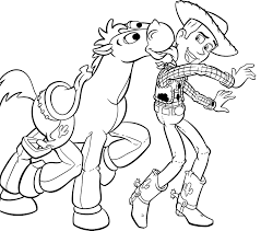 Toy Story Woody And Bullseye Coloring Pages Toy Story Para Colorear Dibujos Para Colorear Figuras Para Colorear