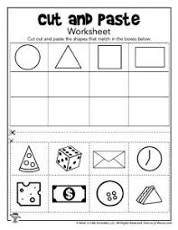 These pages incorporate learning to draw shapes by having kids trace the shapes and they draw them on their own. Cut And Paste Shapes Worksheets Woo Jr Kids Activities