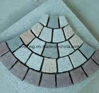 [Hot Item] Multicolor Fan Shape Meshed Cobblestone for Exterior Paving and  Car Parking Area