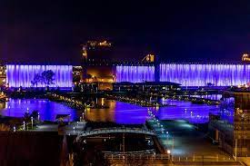 Quebec City Illuminated Grain Elevators Quebec City Quebec City