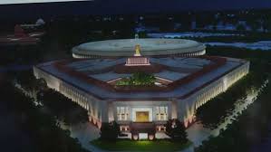 The event today will begin at 12:55 pm and the a model of the new parliament building which is estimated to cost rs 971 crore. 6nkugmggixo8dm