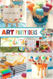 Boy S Arts And Crafts Themed Birthday Ideas Splatter Paint And Birthday Party Crafts Splash Party Art Birthday Party