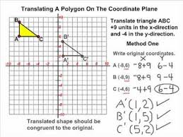Transformations Translating A Triangle On The Coordinate Plane Coordinate Plane Coordinate Grid Translating Shapes