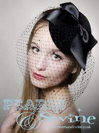 Fascinator Veiled Hats Black Velvet
