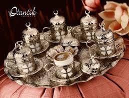 Are designed by different famous brands for you. Silver Metallic Coffee Set Of 6 With Tray Otantik Imports