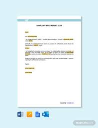 Free Complaint Letter Against Staff Template Word Doc Google Docs Apple Mac Pages Outlook In 2020 Lettering Word Doc Complaints