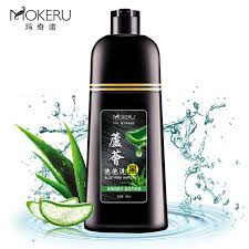 Restoring ph balance of the scalp, Mokeru 1pc 400ml Natural Organic Aloe Vera Black Hair Color Dye Shampoo Cover White Hair Fast Gray Hair Dye Shampoo Hair Color Aliexpress