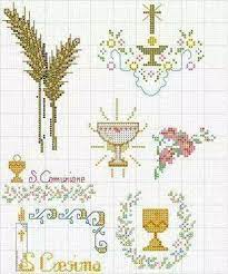 As you can probably tell, these little first holy communion characters are similar to the characters i created for my catholic saints in cross stitch bundles in fact, this is how i was prompted to make this pattern. First Communion Christian Cross Stitch Communion Cross Cross Stitch