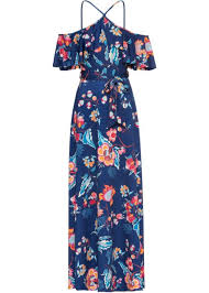 Les modèles stylées et fluides soyeux ou mousseline. Robe Longue Estivale Bleu A Fleurs Femme Bodyflirt Boutique Bonprix Fr