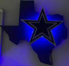 Leds Dallas Cowboys Dallas Cowboys Wallpaper Light Wall Art Dallas Cowboys