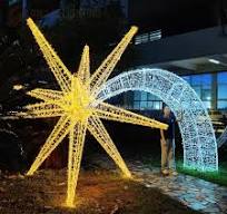 Outdoor Christmas Decorations Star String Lights 305 LED 9.2ft Waterfall Tree Lights App Control Christmas Star Lights for Yard