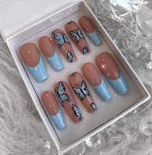1 237 Likes 19 Comments Nails By Laurissa Sydney Nailsbylaurissa On Instagram Fren In 2020 Summer Acrylic Nails Butterfly Nail Designs Almond Acrylic Nails