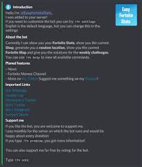 Make your music 8d, or give it a bassboost a bot that is fun to use and new commands came out every month! Easyfortnitestats Discord Bots