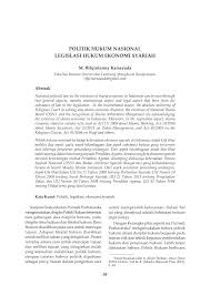 Tan sri abdul rahman arshad dalam kenangan bersama dengan pusat dakwah serantau, yayasan amal malaysia. Pdf Politik Hukum Nasional Legislasi Hukum Ekonomi Syariah
