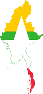 The population growth rate is slowly decreasing, resulting in population growth to cease around 2054 and the population to start shrinking thereafter. File Flag Map Of Burma Myanmar Svg Wikipedia