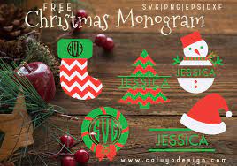 Download Christmas Monogram Free Svg Png Dxf Eps Download