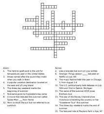 New daily puzzles each and every day! Maroon Summer Recap Crossword Puzzle