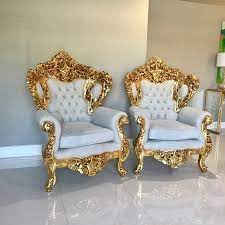 Chaise Du Trone Baroque Soldmd 2 Availablemd Rococo Tufted Etsy Baroque Furniture Baroque Decor Rococo Chair