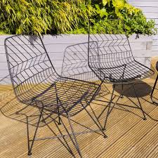 Buy products such as mainstays greyson square set of 2 outdoor patio steel sling folding chair, beige at walmart and save. Charles Bentley Pair Of Metal Outdoor Chairs Black Wilko
