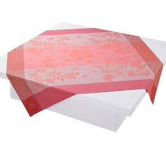 To clean, we recommend machine washing in a cold cycle when needed, and tumble drying low if necessary. Le Jacquard Francais Asia Tea Pink Square Tablecloth Cloth 47 X 47