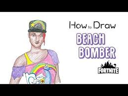 How To Draw The Beach Bomber From Fortnite Youtube Fortnite Drawings Draw