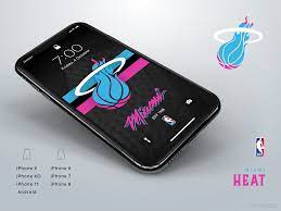 Haslem nike miami heat vice uniform city edition name, hd png download. Miami Heat Vice Nba Iphone 6 7 8 Home Screen Wallpaper Flickr