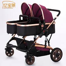 Twin Stroller Bugaboo Donkey Brand Mother Face Side By Side Twins For Second Baby Fold Pram Baby Strollers Newborn Stroller Twin Strollers Infants