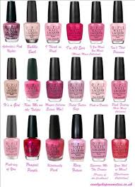 Opi Pink Mini Nail Polish Colour Chart In 2019 Opi Pink