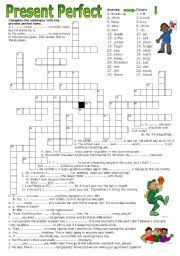 You can also browse grammar word searches or make your own grammar word search , crossword , fill in the blank , word scramble , matching , bingo , handwriting exercise , open response worksheet, or flashcards. Crossword Puzzle Present Perfect Esl Worksheet By Luoliveira