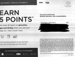 We would like to show you a description here but the site won't allow us. Expired Targeted Gap Old Navy Banana Republic Cardholders September October Offers 5x On Groceries Gas Dining Doctor Of Credit