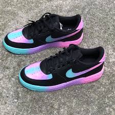 Black Nike Air Force Ones Womens Black Unicorn Custom Painted Nike Low Air Force 1 Cute Nike Shoes White Nike Shoes Black Nike Shoes